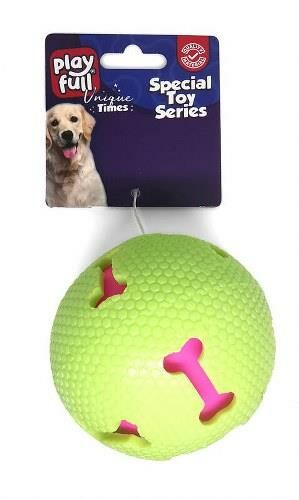 Playfull Zilli Plastik Top Köpek Oyuncağı 7,5 Cm 4Lü