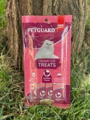 PETGUARD KEDİ  SIVI ÖDÜL TAVUK AROMALI 4 LÜ PAKET 4x15 GR