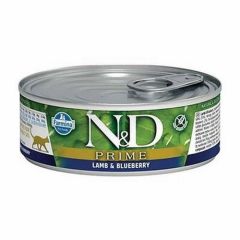 N&D Prime Kuzu & Yaban Mersini Yetişkin Kedi Konservesi 6x80 Gr
