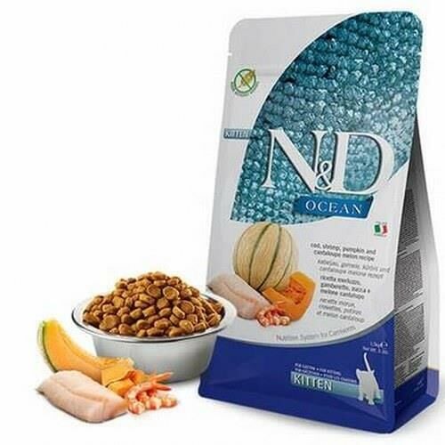 N&D Ocean Morina Karides Balkabağı Kavun Yavru Kedi Maması 5 Kg