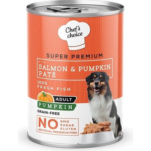 Chefs Choice Somon Balıklı ve Balkabaklı Kıyılmış Yetişkin Köpek Konservesi 400 gr