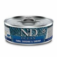 N&D Ocean Levrek Sardalya Karides Kedi Konservesi 6x80 Gr