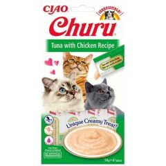 CIAO CHURU CREAM TON VE TAVUK KEDİ KREMASI 4X 14GR