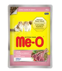 Me-O Kitten Kuzu Etli Soslu Pouch Yavru Kedi Yaş Maması 80 G