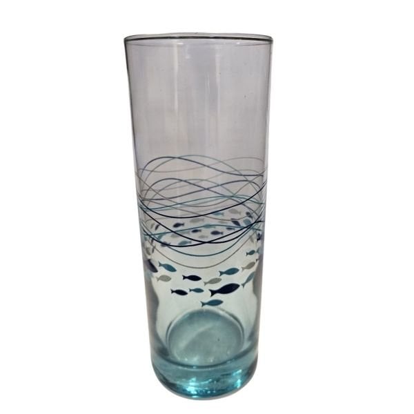 Balıklı Çizgili Rakı Kadehi