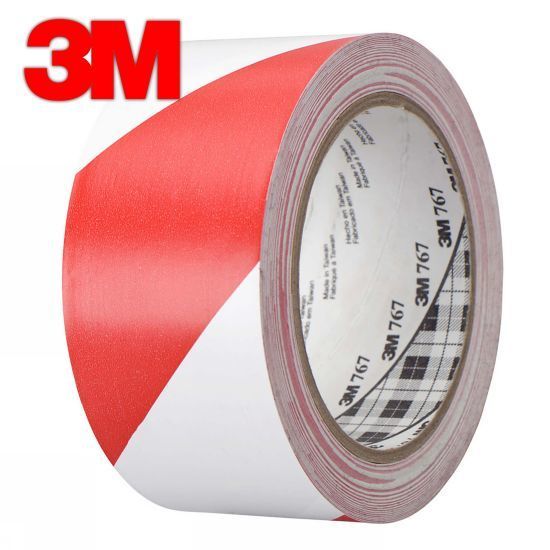 3M 767 Yer İşaretleme Bandı 50mm x 33mt - Kırmızı Beyaz