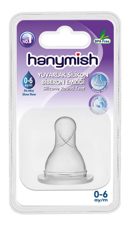 Hanymish 460 Yuvarlak Silikon Biberon Emzigi No:1