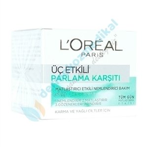 Loreal Paris Üç Etkili Parlama Karşıtı Krem 50ml