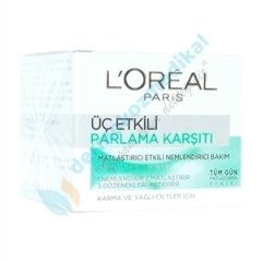 Loreal Paris Üç Etkili Parlama Karşıtı Krem 50ml