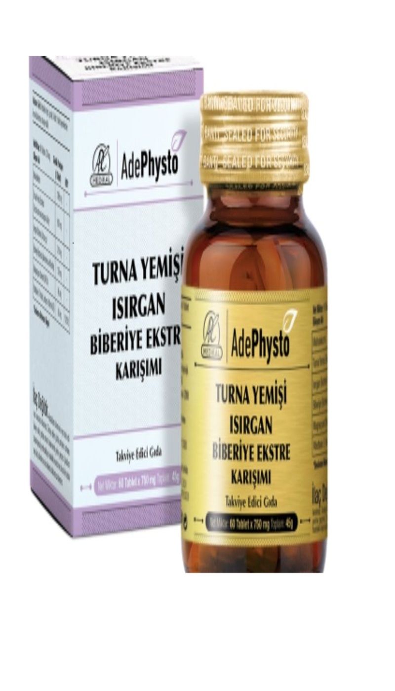Ade Physto Turna Yemişi Biberiye Karışımı 60 Tablet