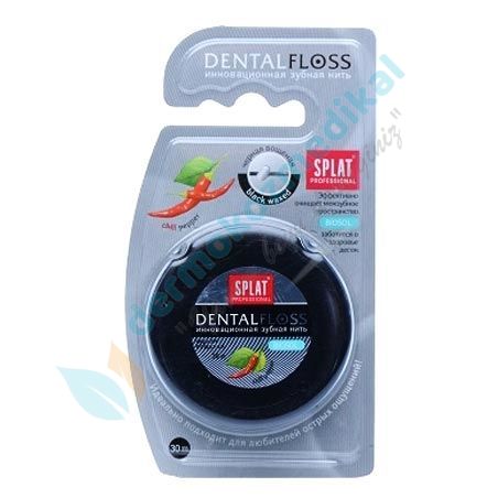 Splat Dental Floss Diş İpi Biber Extresi Siyah 30mt