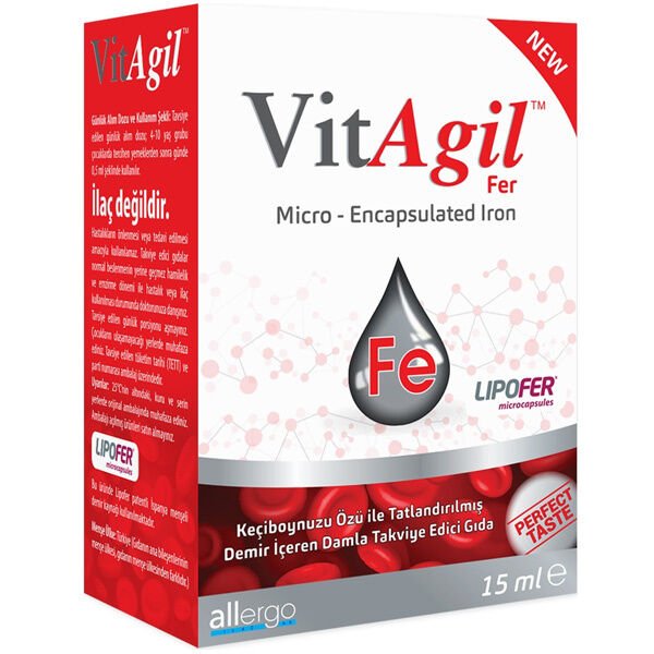 Allergo VitAgil Fer Demir Damla 15 ml Demir Takviyesi