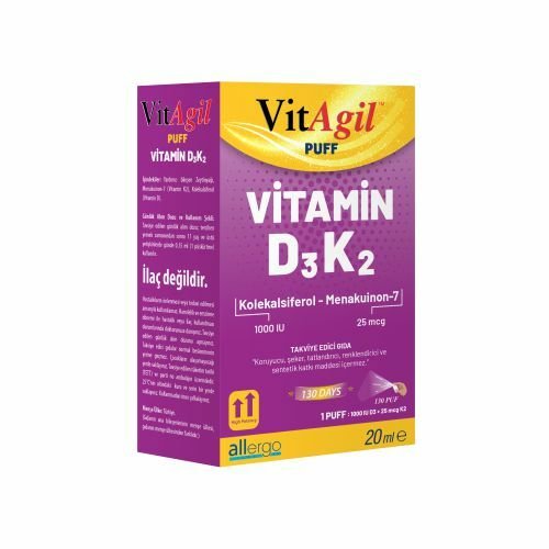 Allergo Vitagil Vitamin D3K2 Puff Sprey 20ml