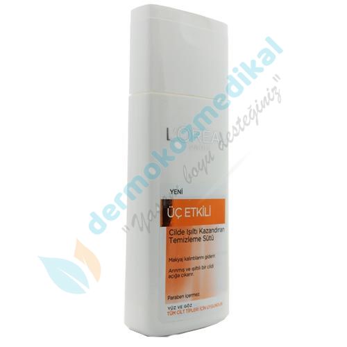 Loreal Paris Üç Etkili Cilde Işıltı Kazandıran Temizleme Sütü 200ml