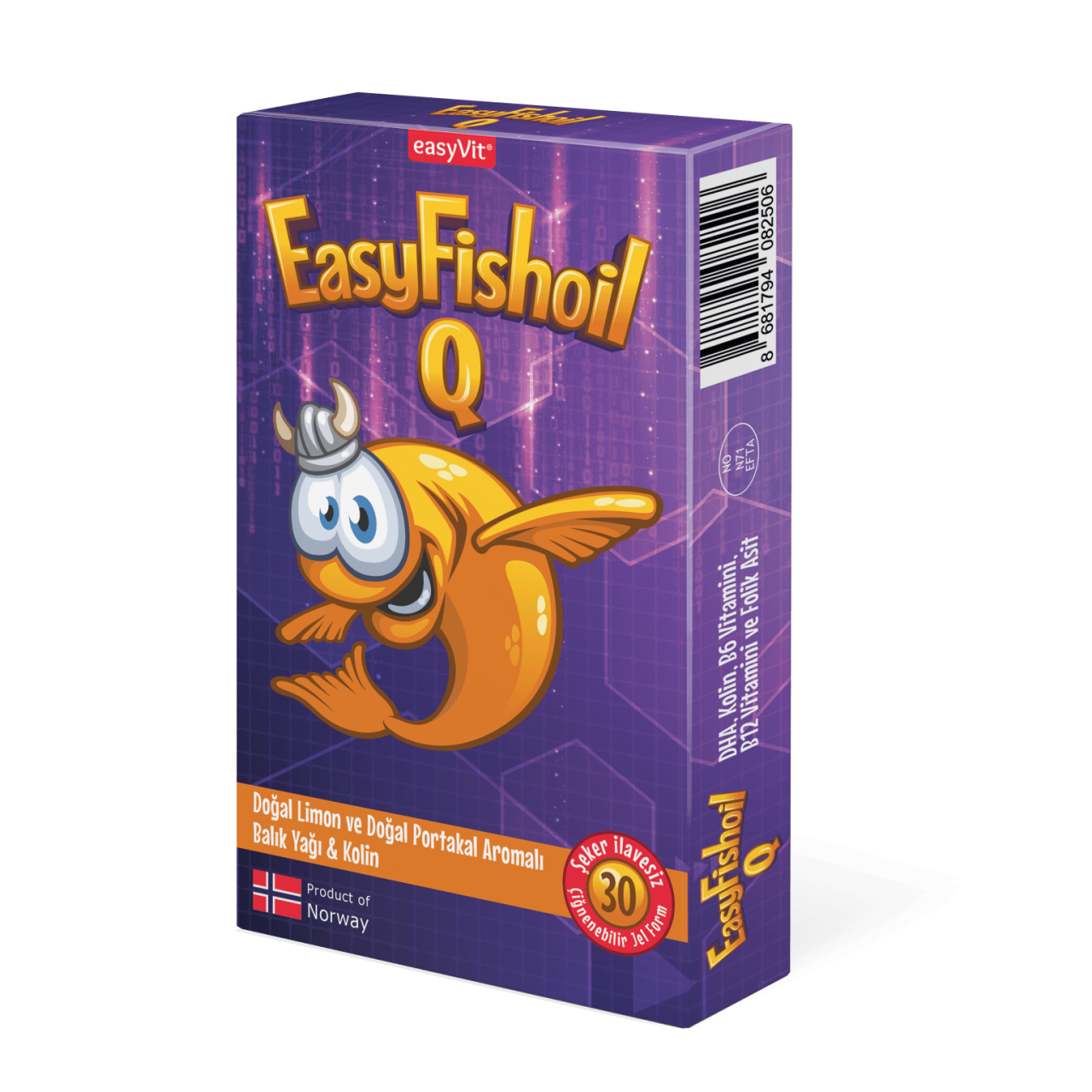 Easyfishoil Q Omega 3 Kolin Vitamin 30 Tablet