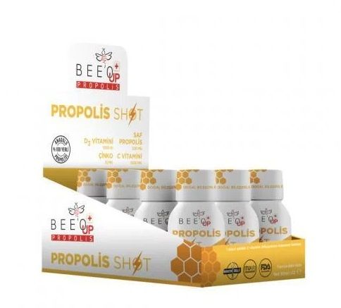 Bee'o Up Propolis Çinko D3+C Vitamini Shot 50 ml 12 Shot