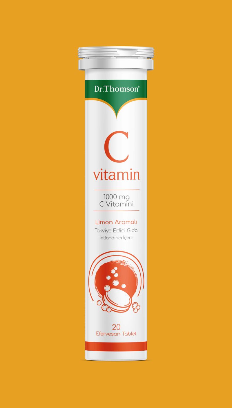 Dr. Thomson Vitamin C Limon Aromalı 1000 Mg 20 Efervesan Tablet