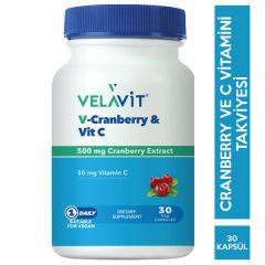 Velavit V Cranberry Vit C 30 Kapsül