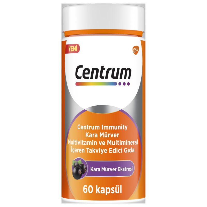 Centrum İmmunity Kara Mürver Multivitamin ve Multimineral 60 Kapsül