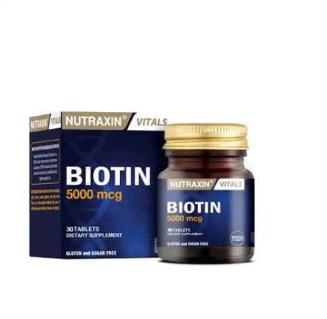 Nutraxin Biotin 5000 mcg Takviye Edici Gıda 30 Tablet