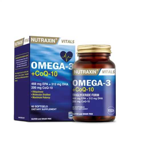 Nutraxin Omega-3 Co Q-10 60 Kapsül