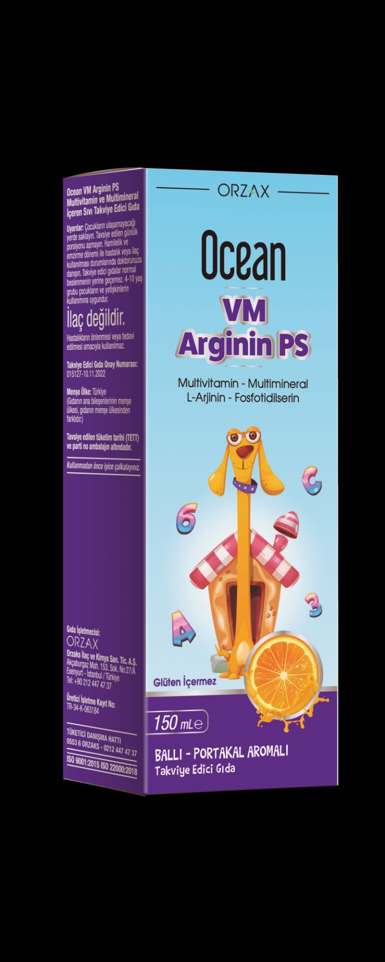 Orzax Ocean VM Arginin PS Şurup 150ml