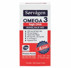 Sorvagen Omega 3 High DHA Norveç Balık Yağı 50 Kapsül