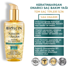 Bioxcin Keratin ve Argan Onarıcı Saç Bakım Yağı 150 ml