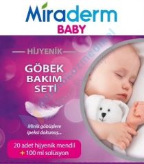 Miraderm Baby Hijyenik Göbek Bakım Mendili 20 Adet