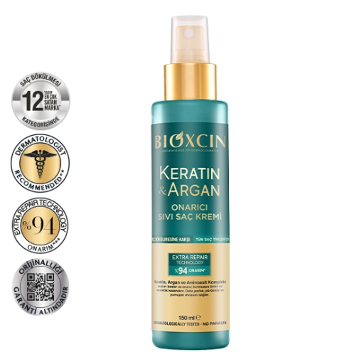 Bioxcin Keratin ve Argan Onarıcı Sıvı Saç Kremi 150 ml