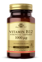 Solgar B12 1000 mcg 100 Dilaltı Tableti Vitamin