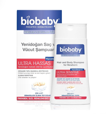 BioBaby Yenidoğan Saç ve Vücut Şampuanı 200 ml