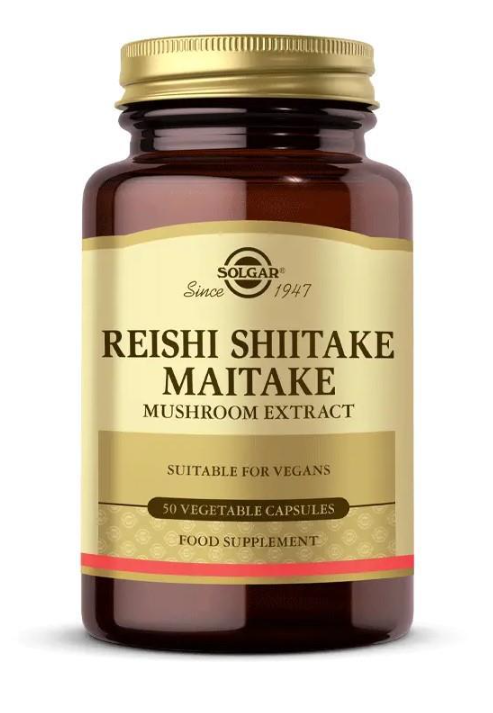 Solgar Reishi Shiitake Maitake 50 Kapsül