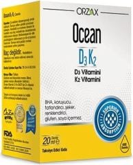 Orzax Ocean D3 K2 Vitamin Damla 20 ml