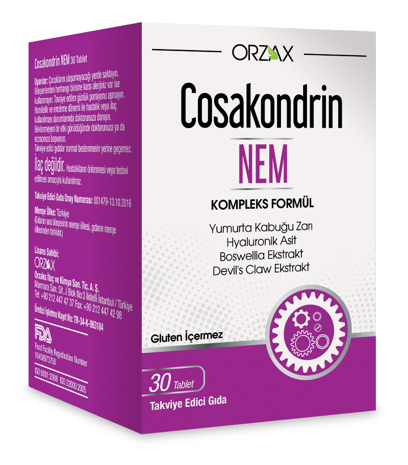 Orzax Cosakondrin NEM Komplex Formül 30 Tablet