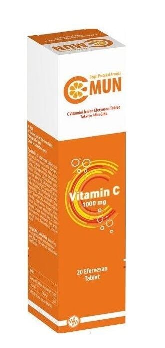 C Mun C Vitamin 1000 mg içeren 20 Efervesan Tablet