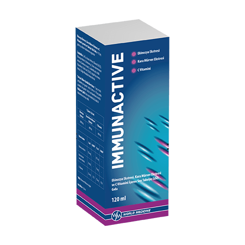 Immunactive Ekinezya,Kara Mürver ve C Vitamini İçeren Takviye Edici Gıda 120ML