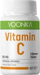 Voonka Vitamin C 500 mg 62 Çiğneme Tableti