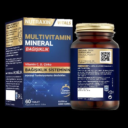 Nutraxin Multivitamin Mineral Bağışıklık Complex İmnun 60 Tablet