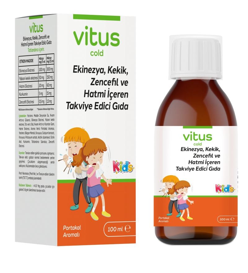 Vitus Cold Kids Ekinezya, Kekik Sıvı Portakallı 100ml