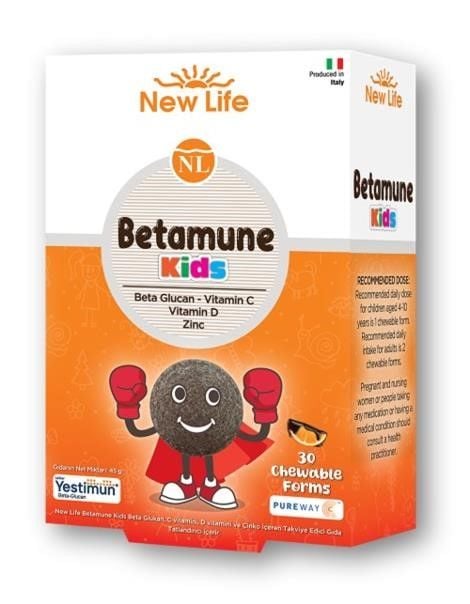 New Life Betamune KIDS 30 Çiğneme Tableti