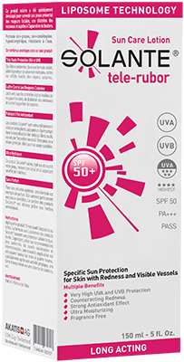 Solante Tele-Rubor Sun Care Lotion Spf 50+ 150 ml Kızarıklık Önleyici Güneş Losyonu