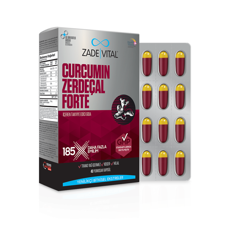 Zade Vital Curcumin Forte 1000 mg 40 Bitkisel Kapsül