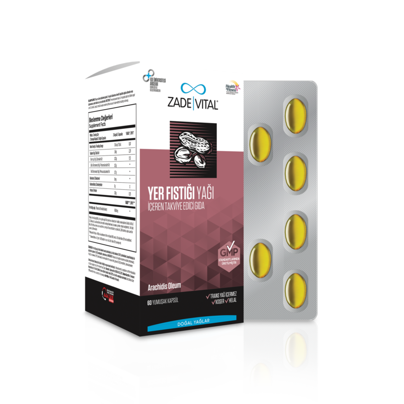 Zade Vital Yer Fıstığı Yağı Blister 60 Bitkisel Kapsül