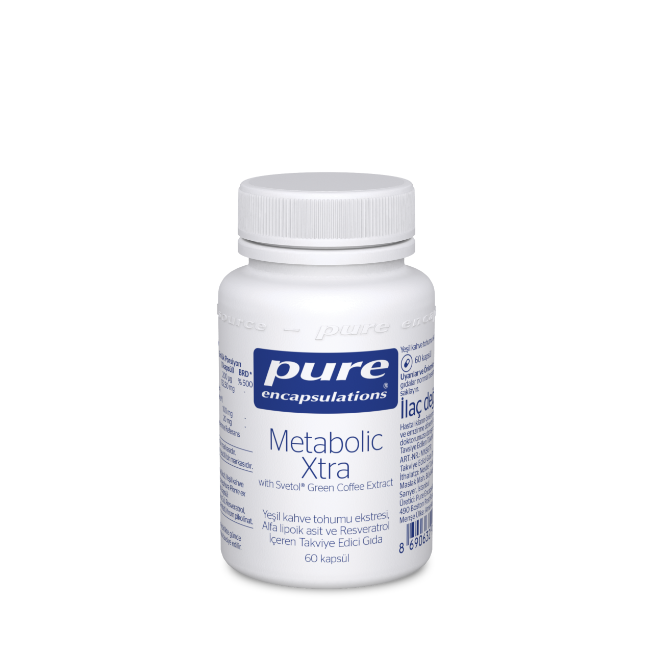 Pure Encapsulations Metabolic Xtra with Svetol Green Coffee Extract 60 Kapsül