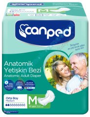 Canped Orta(Medium) Boy Anatomik Bez 10x8 = 80 adet