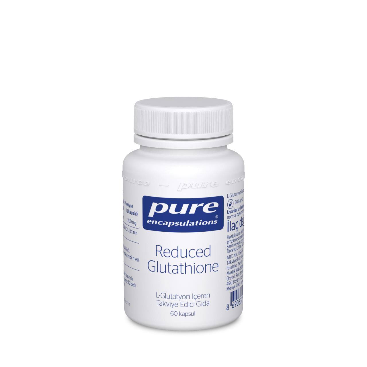 Pure Encapsulations Reduced Glutathione L-Glutatyon İçeren Takviye Edici Gıda 60 Kapsül