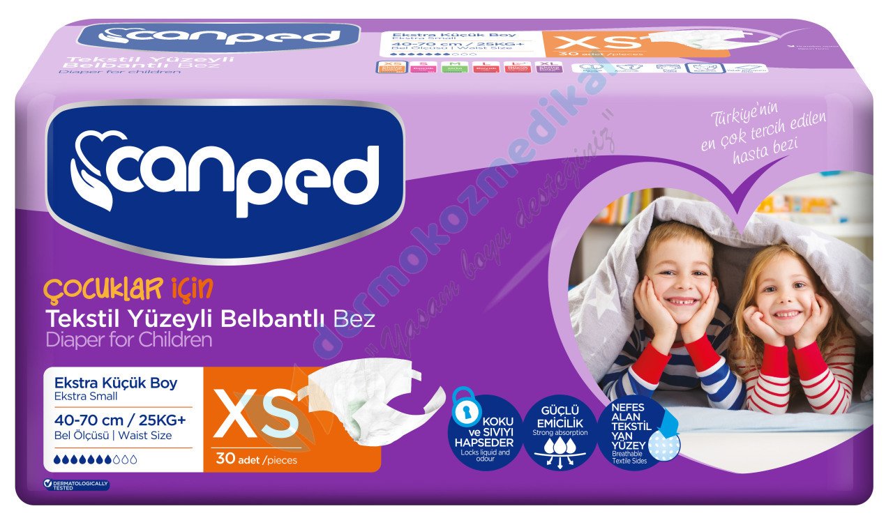 Canped Belbantlı Hasta Bezi XS (Ekstra Küçük) 30x4=120 adet