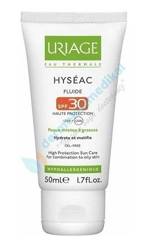 Uriage Hyseac Fluide Spf30 Krem (Oil Free) 50ml ( Akne eğilimli karma ve yağlı cilt lere özel güneş koruyucu )