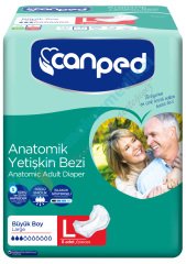 Canped Anatomik Hasta Bezi Büyük (Large) 8x8 = 64 adet